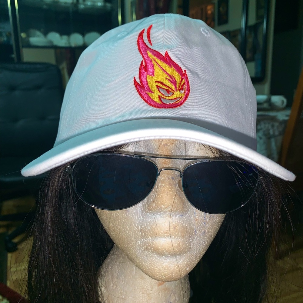 White Dad Hat with Logo 🔥